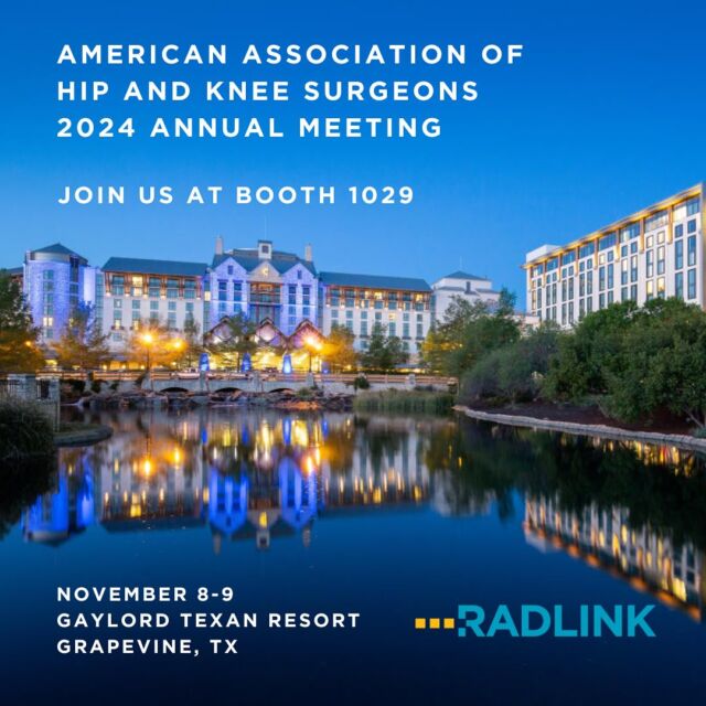 Join us at the 2024 AAHKS Annual Meeting November 8-9 in Grapevine, TX! We’ll be exhibiting at Booth 1029 and are excited to present our innovative technologies for hip surgery, including the only open platform image-based navigation system on the market, with clinically validated and trusted measurements for intraoperative verification.
 
#aahks2024 #innovativetechnology #openplatform #AIfortheOR #orthopedicsurgery #orthopedicsurgeon #dallas #hipsurgeon #healthcare #innovation #AI #3dimaging #tradeshow #ortho #texas #surgeon #hipsurgery #radlink